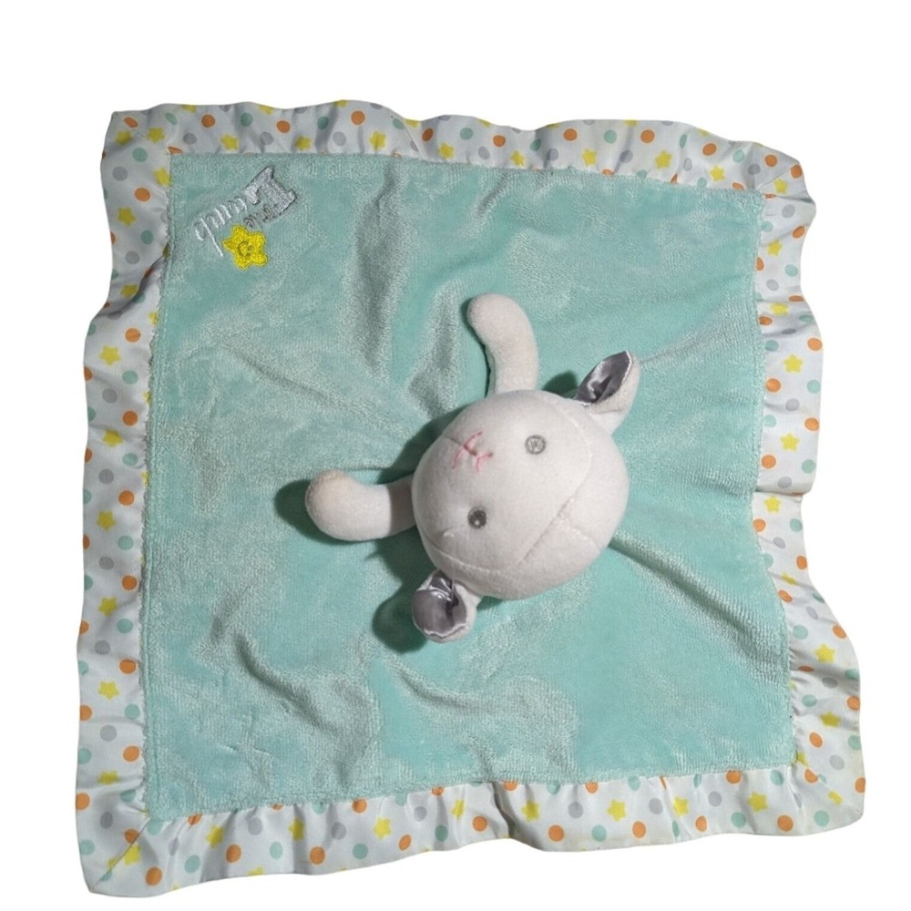 Garanimals Little Lamb Baby Security Blanket Lovey Mint Green Polka Dot Star 13"